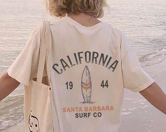 Discover California, Surf Co Tee, CA Beachy shirt