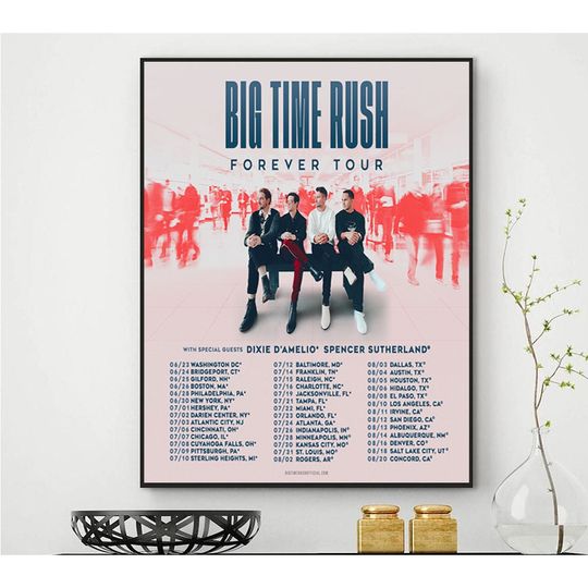 Discover Big Time Rush Poster, Big Time Rush Forever Tour 2022 Poster