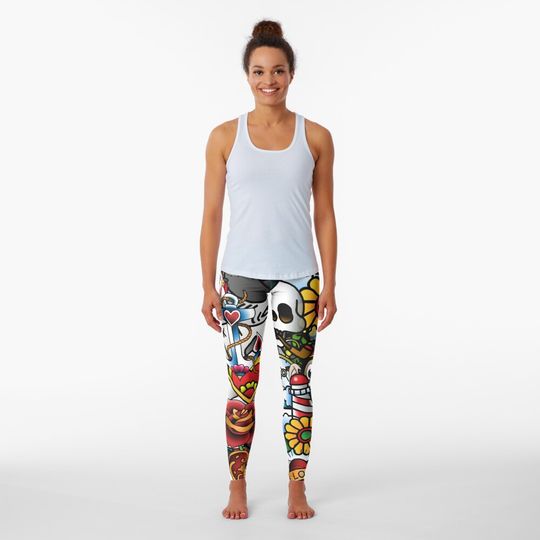 Discover Tattoo Collage Leggings