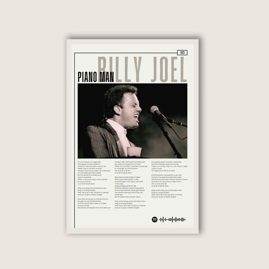 Discover Billy Joel Poster, Piano Man Poster, Music Poster Poster