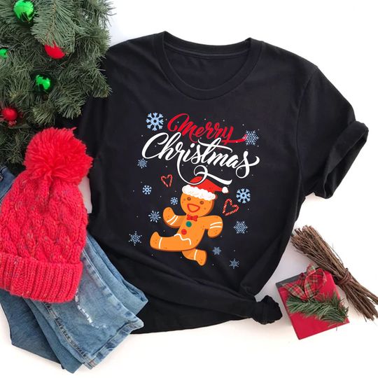 Discover Merry Christmas Gingerbread Xmas Christmas Cookie Baker T-Shirt,