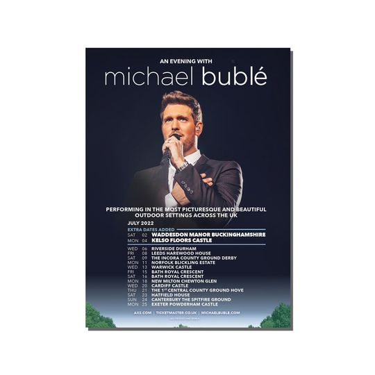 Discover Michael Bublé 2022 World Tour Poster