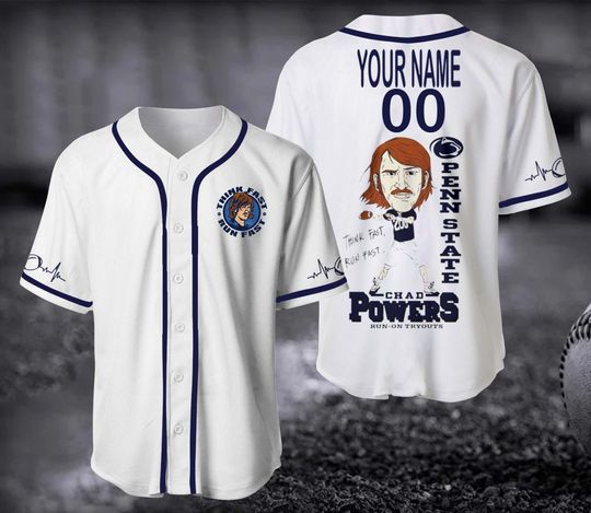 Discover Chad Powers Baseball Jersey, Think Fast Run Fast Jersey, Penn State Football Now Selling Chad Powers Baseball Jersey