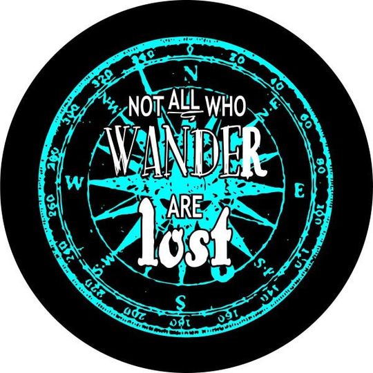 Discover Not all who Wander are Lost Compass  Spare Tire Cover