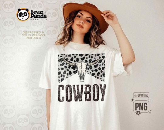 Discover Cowboy Sublimation, Grunge Cow Print