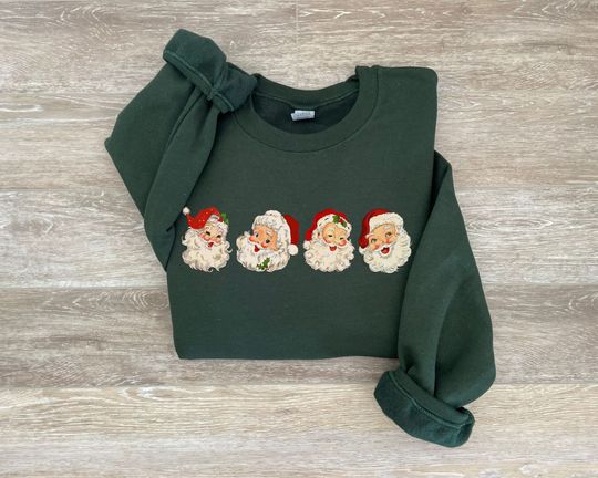 Discover Vintage Santa Claus Christmas Sweatshirt