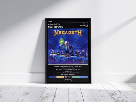 Discover Megadeth Rust in Peace Music Poster