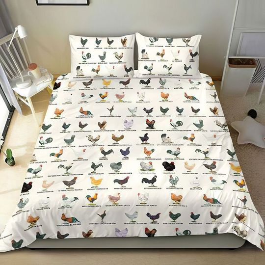 Discover Breeds Of Chicken Christmas Bedding Sets