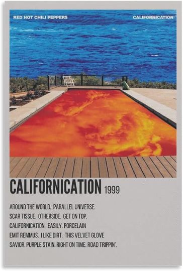 Discover Red Hot Chili Peppers Californication Cover 90s Vintage Posters, Music Poster, RHCP Poster