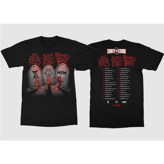 Discover The Trinity of Terror Tour 2022 T-Shirt, Rock Band Tour 2022