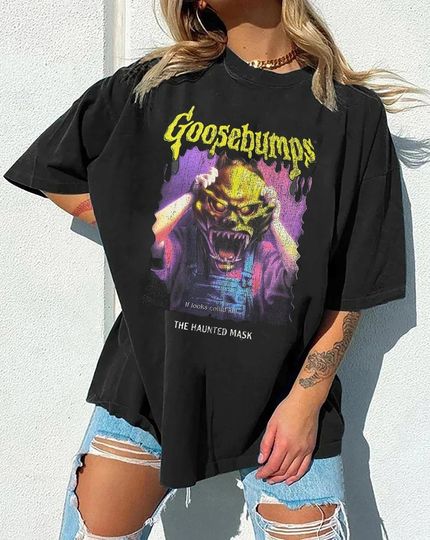 Discover Goosebumps Haunted Mask T-Shirt, Vintage Goosebumps Shirt