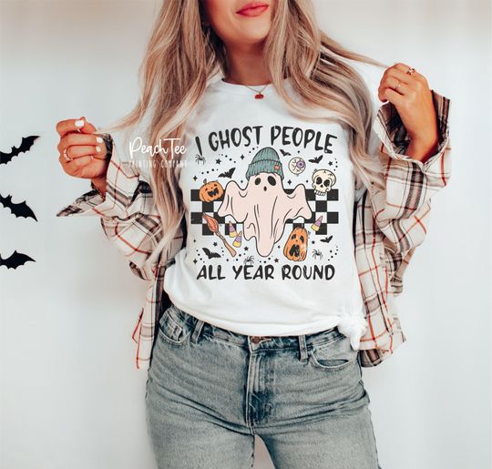 Discover I Ghost People All Year-Round T-shirt, Women's Halloween Graphic Tee