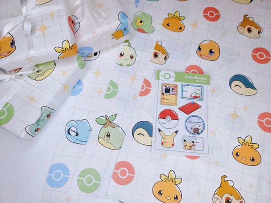 Discover Pokemon Wrapping Paper