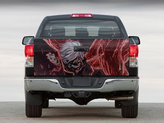 Discover Tailgate Vinyl Wrap Full Color Graphics Truck Decal Tokyo Ghoul Anime Manga Trunk Sticker