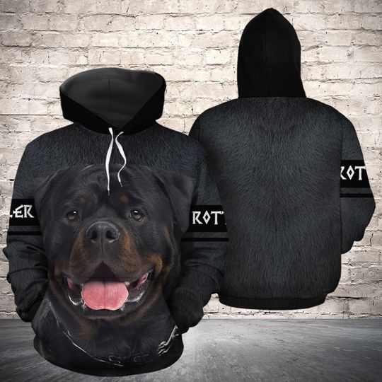 Discover Rottweiler Dog 3D All Over Print Pullover Hoodie, 3D Hoodie For Men