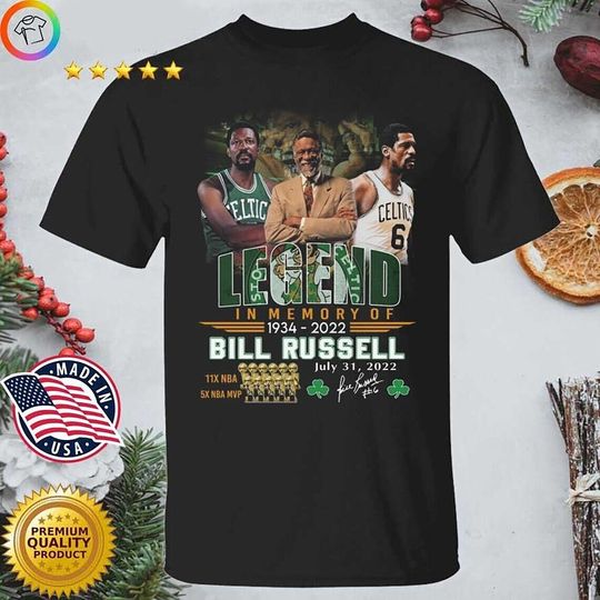 Discover Bill Russell Memories Tribute T-Shirt