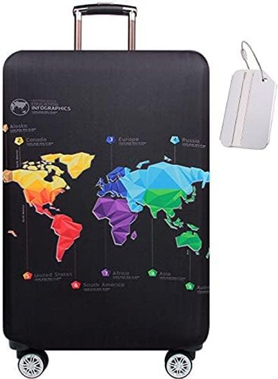 Discover Map Travel Luggage Cover