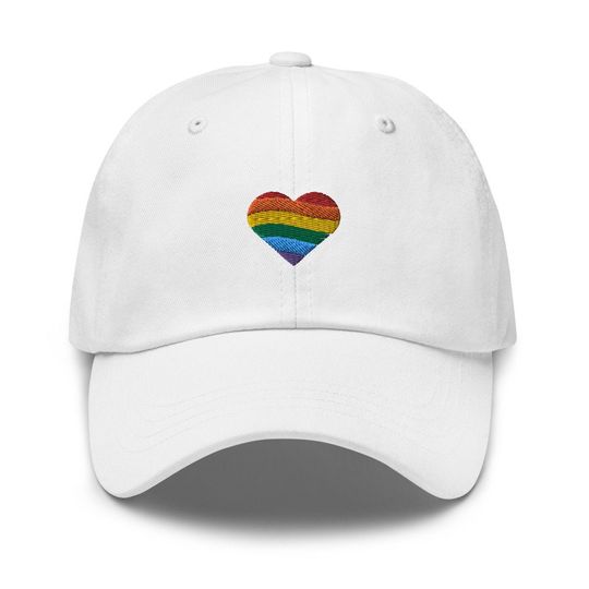 Discover Rainbow Heart Unisex Twill Hat