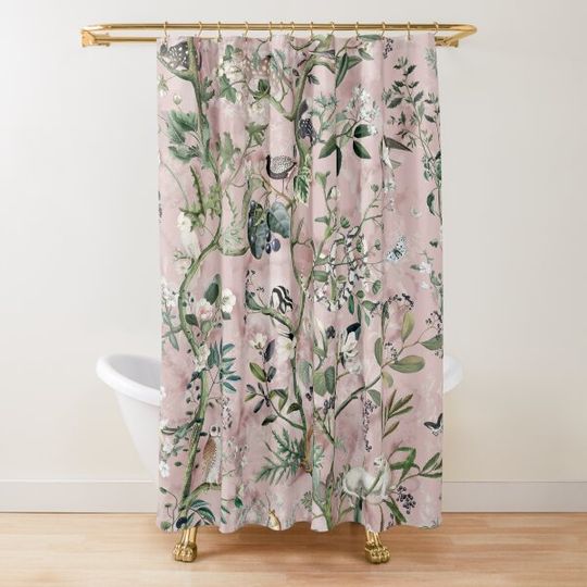 Discover Wild Future pink Shower Curtain