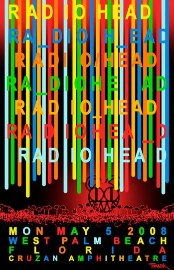 Discover Radiohead 2008 concert poster