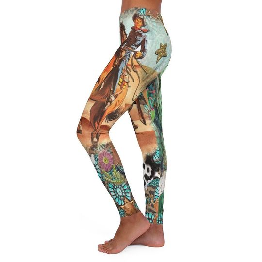 Discover Vintage Western Print Leggings