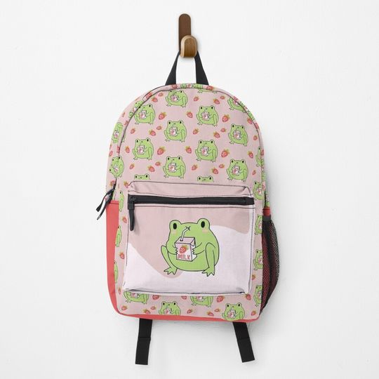 Discover Strawberry Milk Frog Backpack