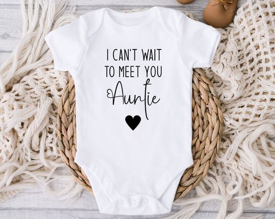 Discover I can't wait to meet you auntie onesie