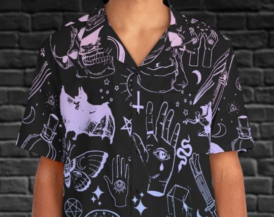 Discover Pastel Goth Witchy Men's Hawaiian Shirt
