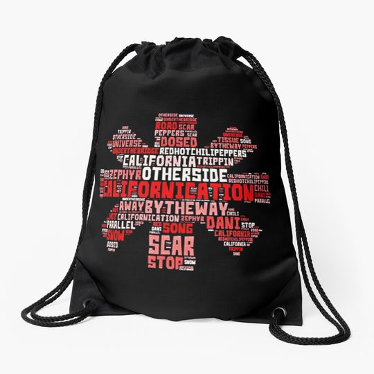 Discover star red hot chili Drawstring Bag