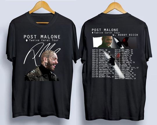 Discover Post Malone Tour 2022 Shirt, Post Malone Twelve Carat 2022 Tour shirt