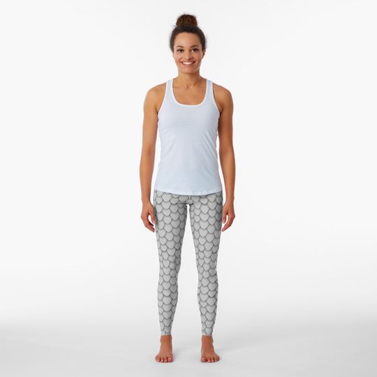 Discover Grey Dragon Scales Leggings