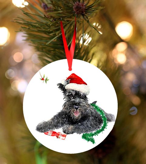 Discover Black Schnauzer Ceramic Ornaments