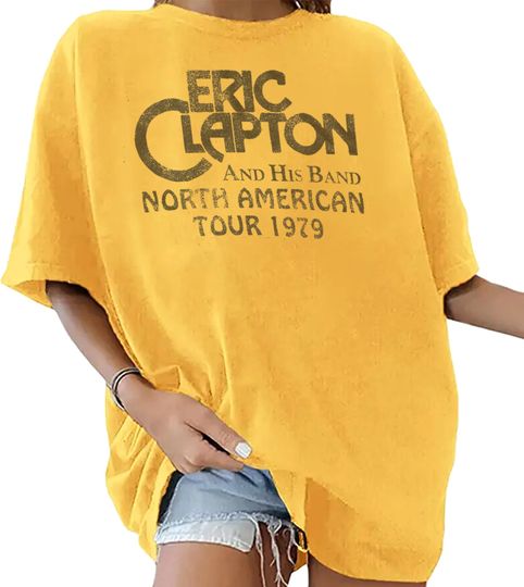 Discover Eric Clapton & His Band Tour 79 Oversize T Shirt