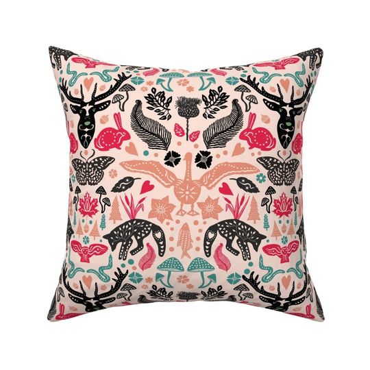 Discover Animals Throw Pillow