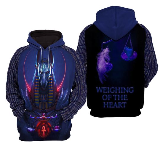 Discover Anubis Blue Nice Pullover 3D Hoodies