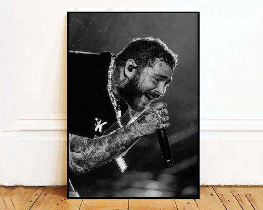 Discover Post Malone Wall Art Canvas Painting Poster, Bathroom Wall Decor