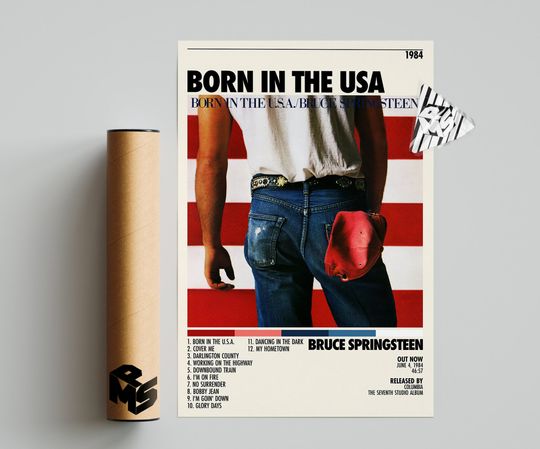 Discover Bruce Springsteen Album Cover Poster - Born In The U.S.A.