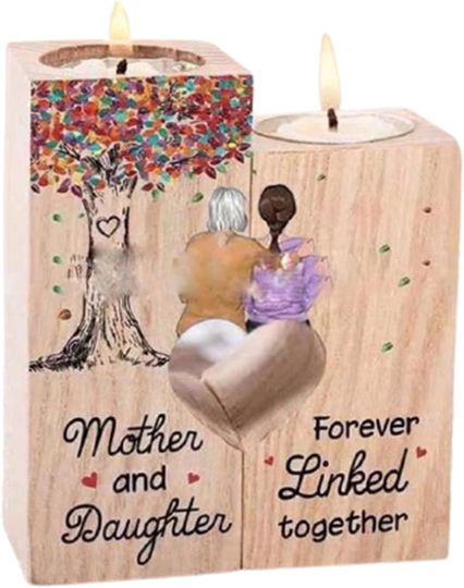 Discover Mother and Daughter Candle Holder - Forever Linked Together Daughter's Wedding Graduation Gift