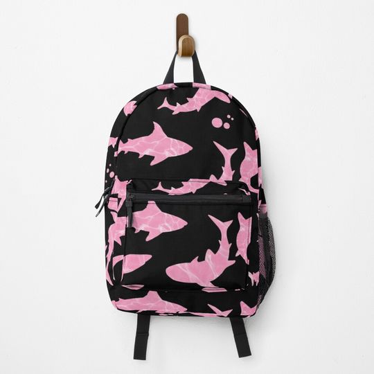 Discover Pink Sharks Backpack