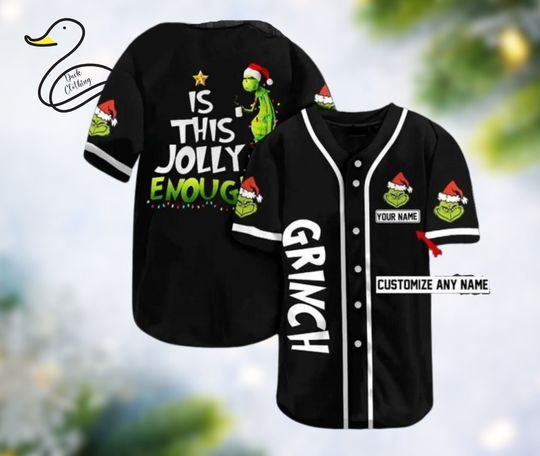 Discover Custom The funny character Hohoho Christmas Baseball Jersey