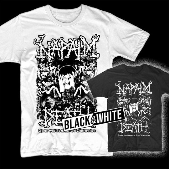 Discover Napalm Death From Enslavement To Obliteration Album Cover T-Shirt