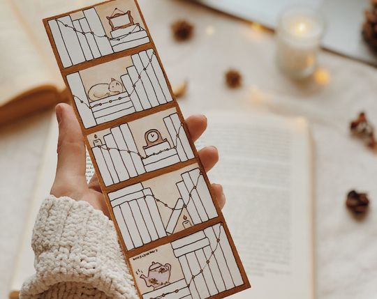 Discover Double-Sided Bookshelf Tracker Bookmark