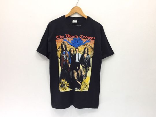 Discover Rare!! Vintage The Black Crowes Rock Hard Rock Line Up T-Shirt
