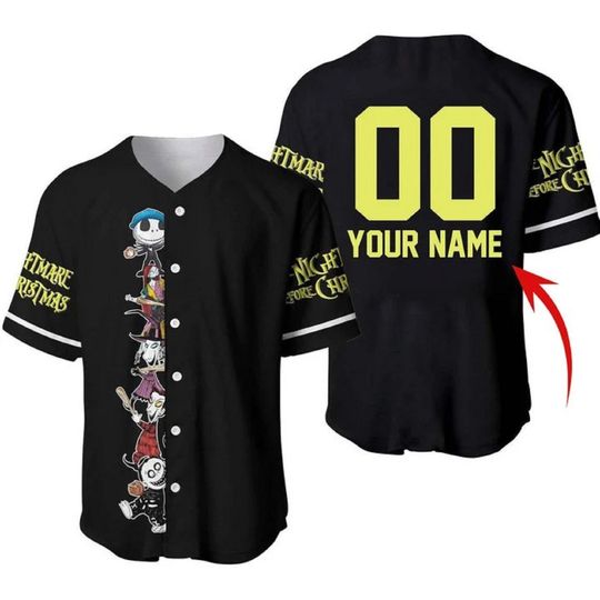 Discover Personalized Squad Nightmare Before Christmas Baseball Jersey