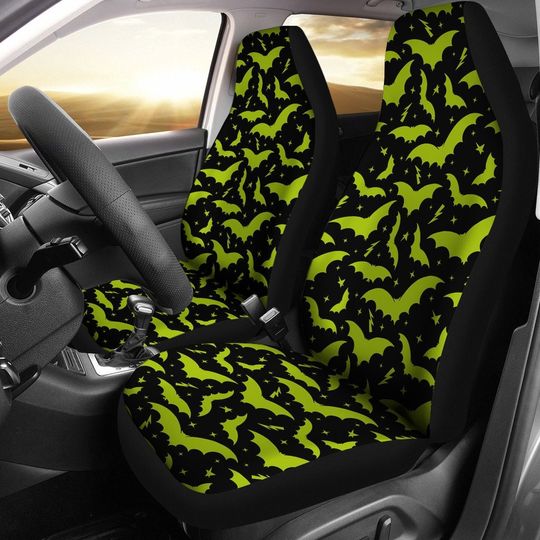 Discover Bats and Stars Car Seat Covers, Halloween Car Seat Covers