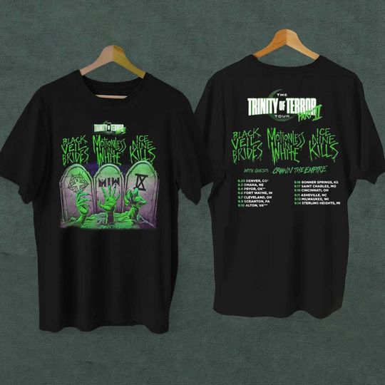 Discover The Trinity of Terror Tour 2022 T-Shirt, Rock Band Tour 2022