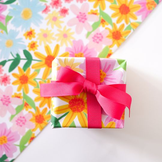 Discover Summer Medley Floral Pretty Wrapping Paper
