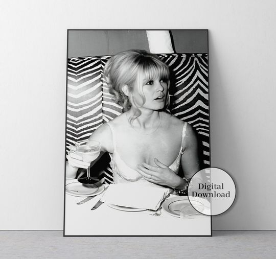 Discover Black and White Brigitte Bardot Poster