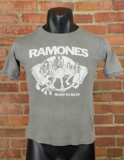 Discover Vintage Style Ramones Concert T Shirt, 1978 Road To Ruin Album Shirt