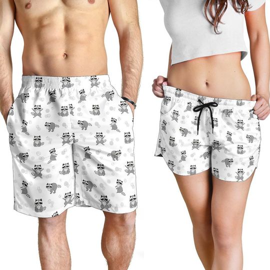Discover Raccoon Shorts - Raccoon Pattern Swim Shorts